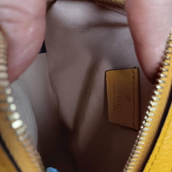 NIB GUCCI GG Supreme Monogram Flora Web Ophidia Round Crossbody Shoulder Bag Yel - Picture 8 of 10